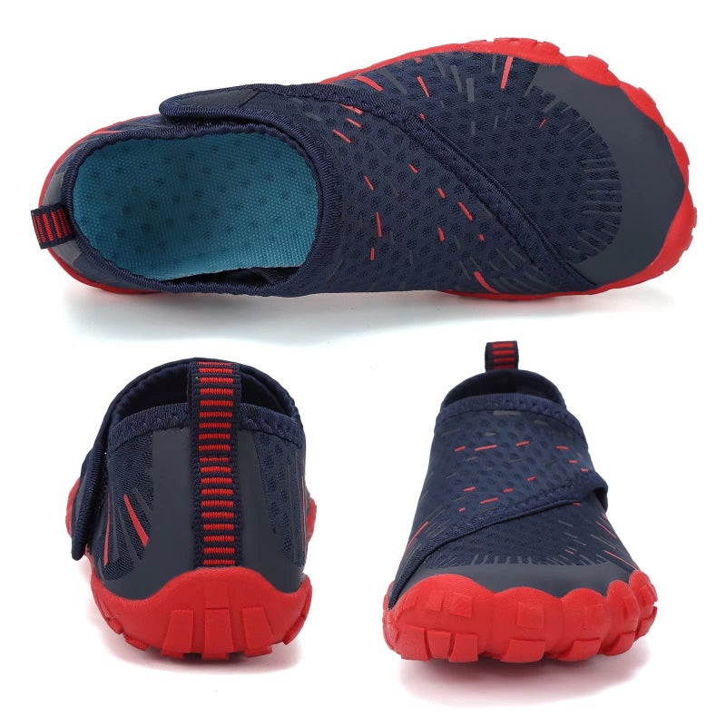 CIOR Boys & Girls Water Shoes Sports Aqua Athletic Sneakers Lightweight Sport Shoes(Toddler/Little Kid/Big Kid) U1ELJSX011-Navy.red-30 - Image 2